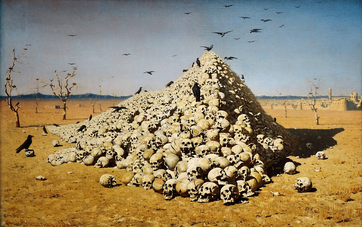 De Apotheose van de Oorlog door Vasili Vasilievich Vereshchagin