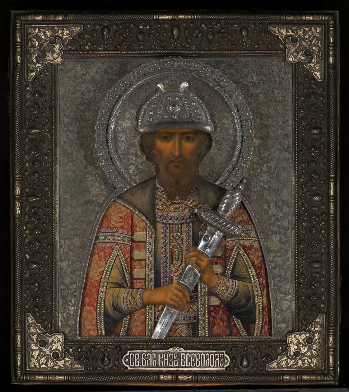 Sint Vsevolod Mstislavich, Prins van Pskov door Vasily Pavlovich Guryanov