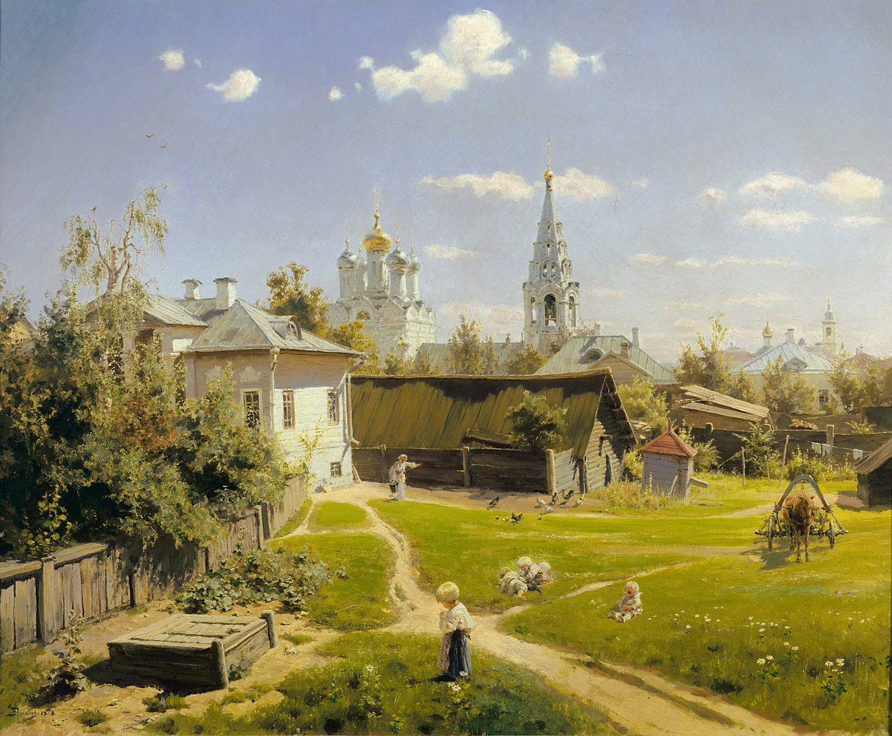 Binnenplaats van Moskou door Vasily Polenov