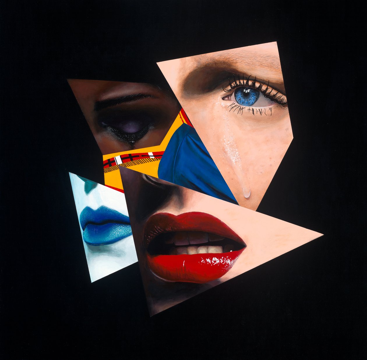 Invisible Me, 2015 (Acryl op houtpaneel) door Vaskeen Vaskeen