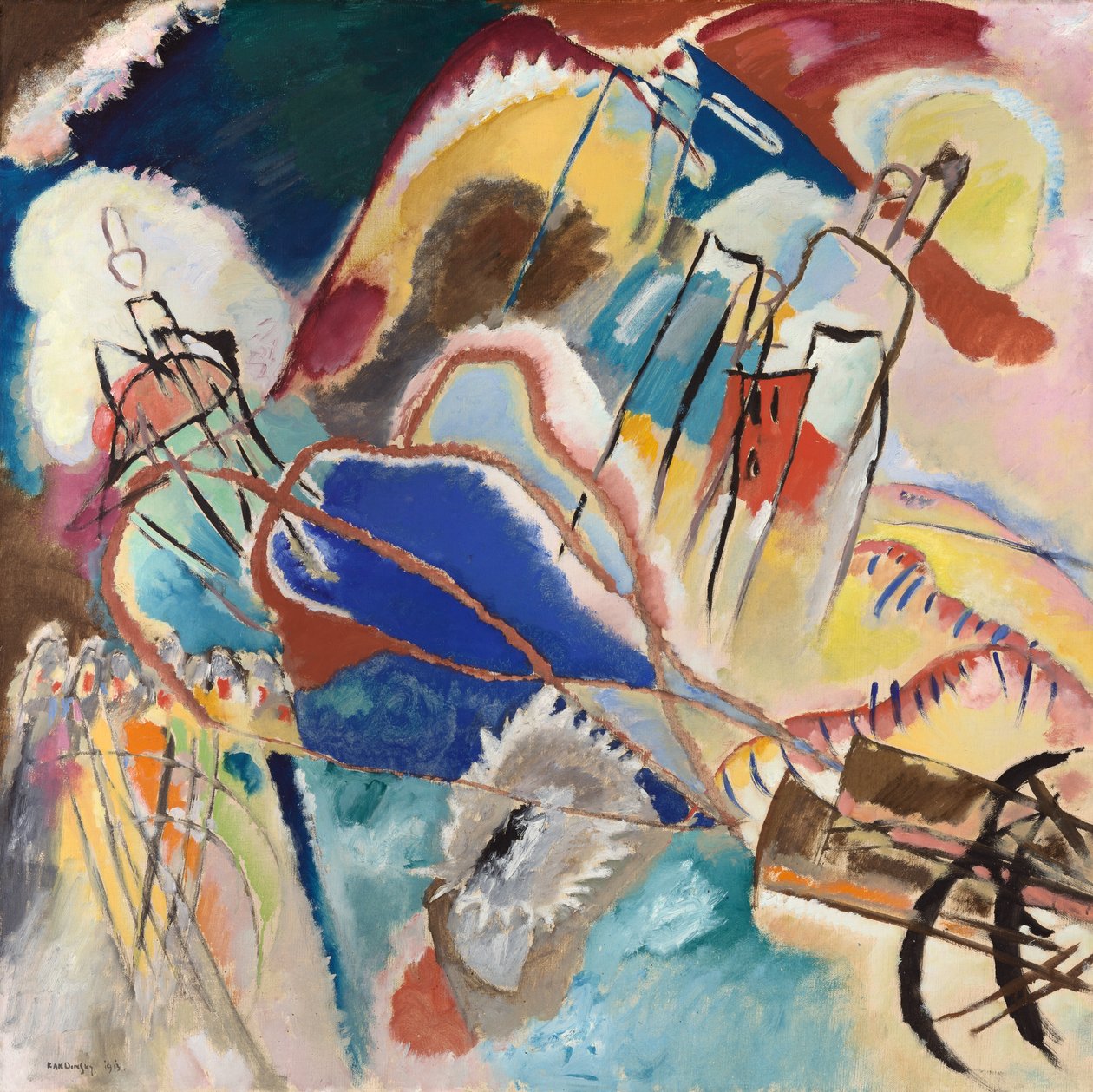 Improvisatie nr. 30 Kanonnen, 1913 door Wassily Kandinsky