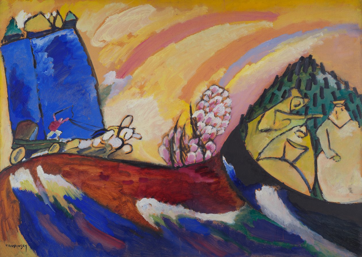 Schilderij met Troika, 4036 door Wassily Kandinsky