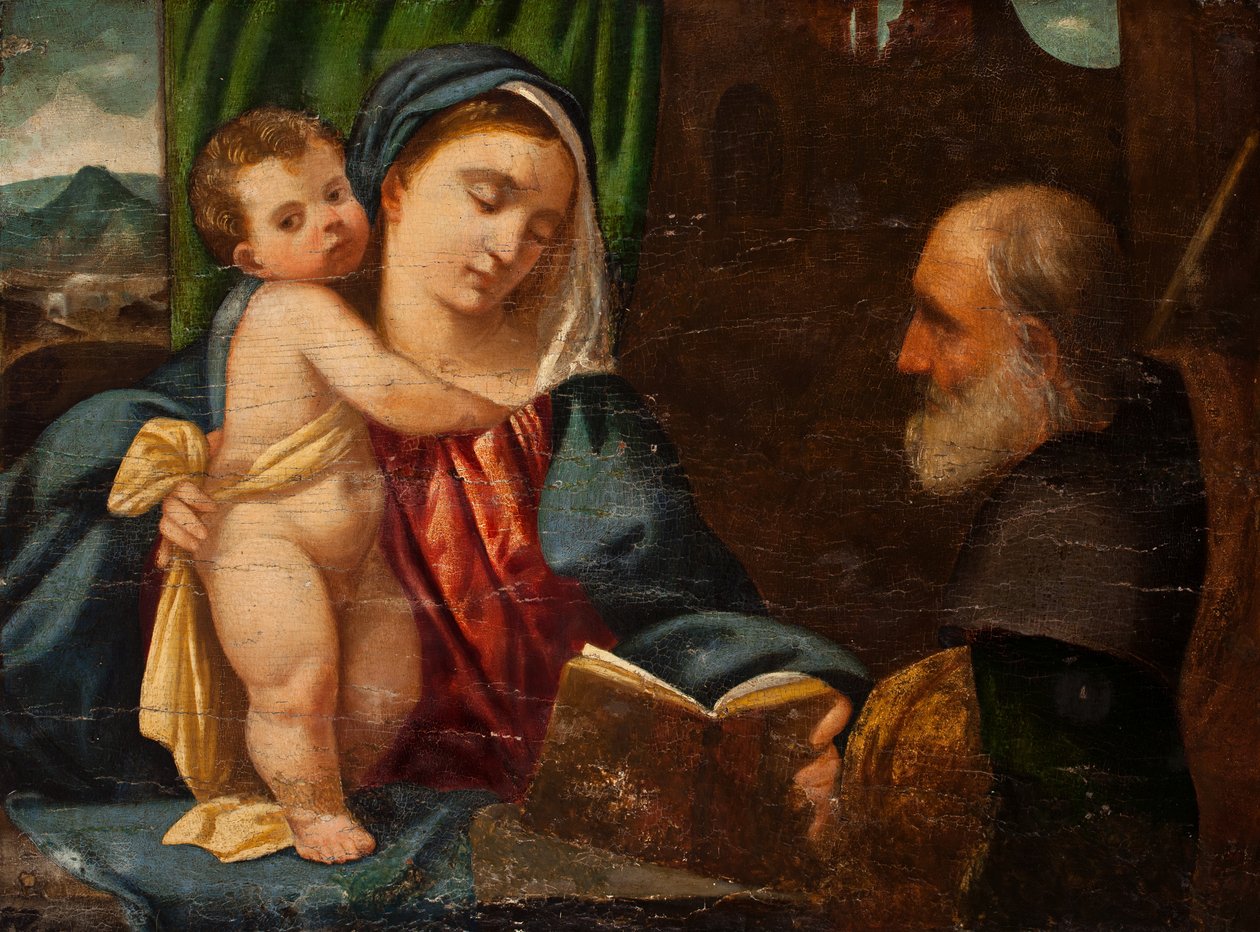 De Heilige Familie door Venetian School
