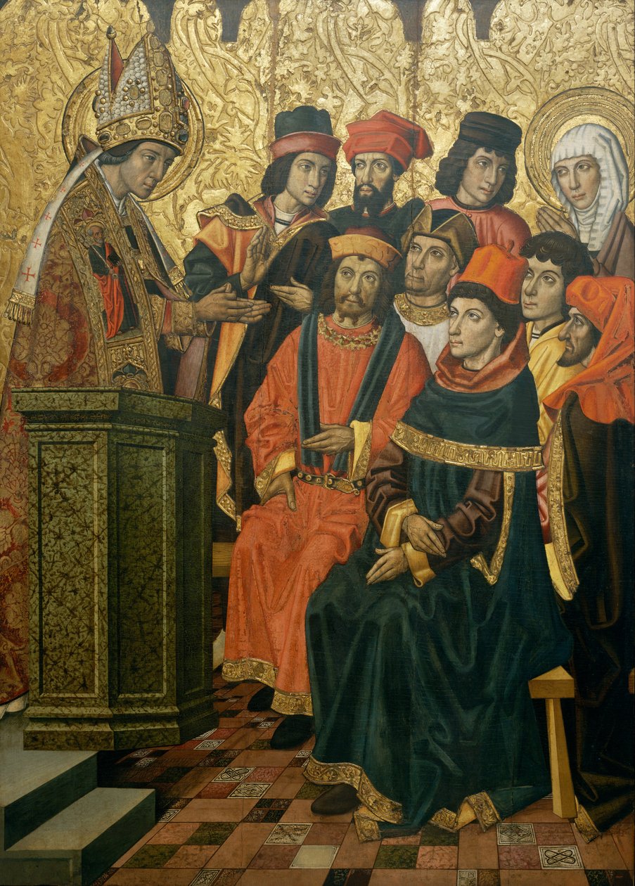 Sint Augustinus en Sint Monica in een preek van Sint Ambrosius door Vergós Group
