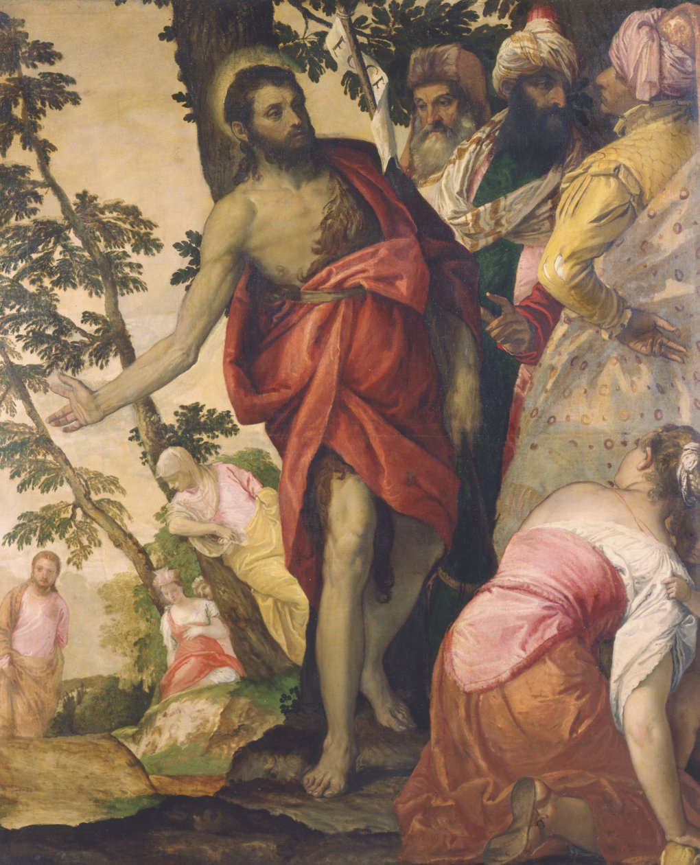 St. Johannes de Doper predikend door Paolo Veronese