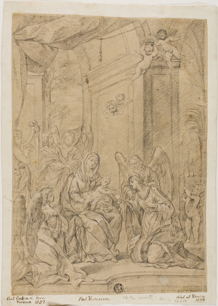 Mystiek Huwelijk van St. Catharina door Veronese (Paolo Caliari)
