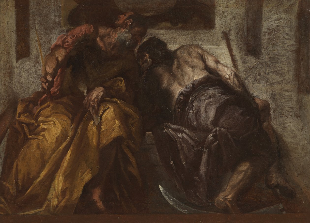 Janus en Saturnus, c.1730-70 door Veronese