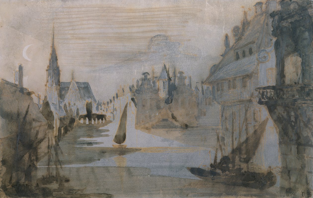 Een haven in Vlaanderen door Victor Hugo