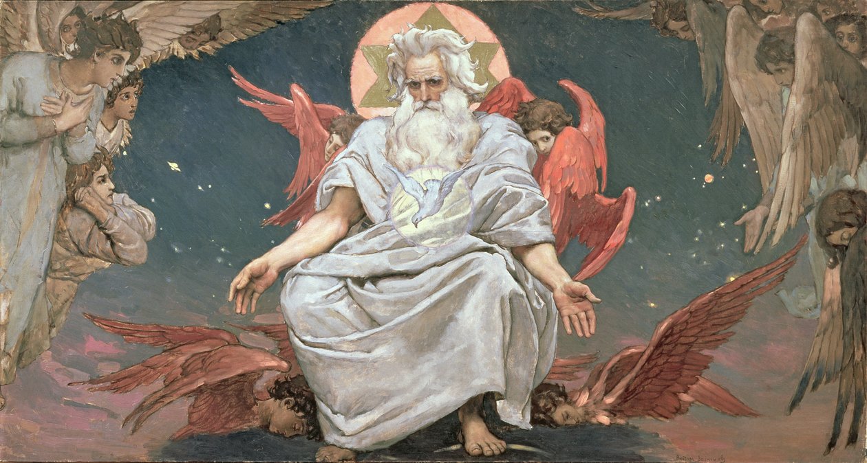 Savaoph, God de Vader, 1885-96 door Victor Mikhailovich Vasnetsov
