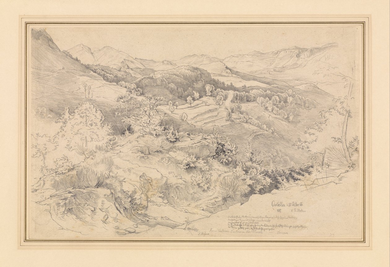 Uitzicht vanaf Civitella, nabij Olevano door Victor Paul Mohn
