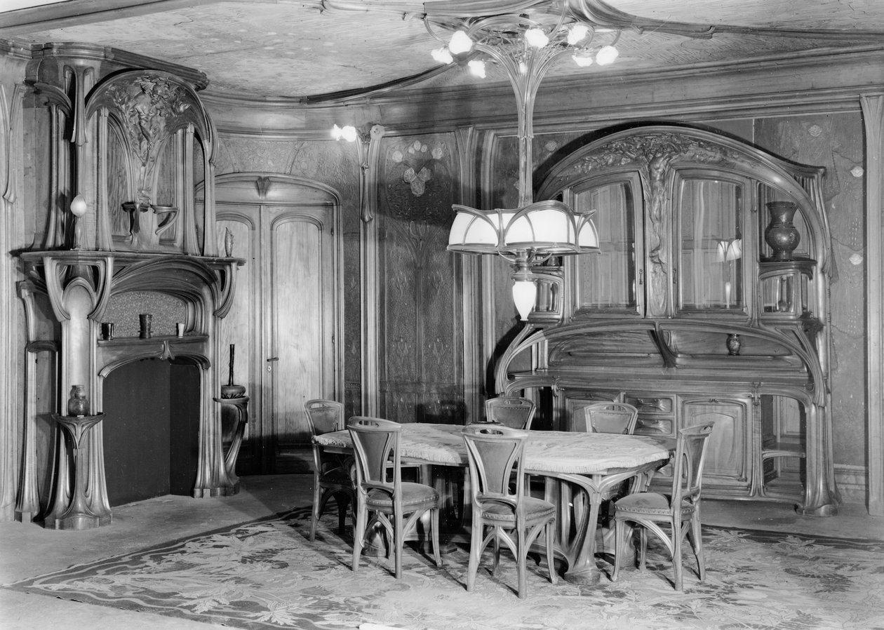 Art Nouveau eetkamer, 1903-06 door Eugene Vallin