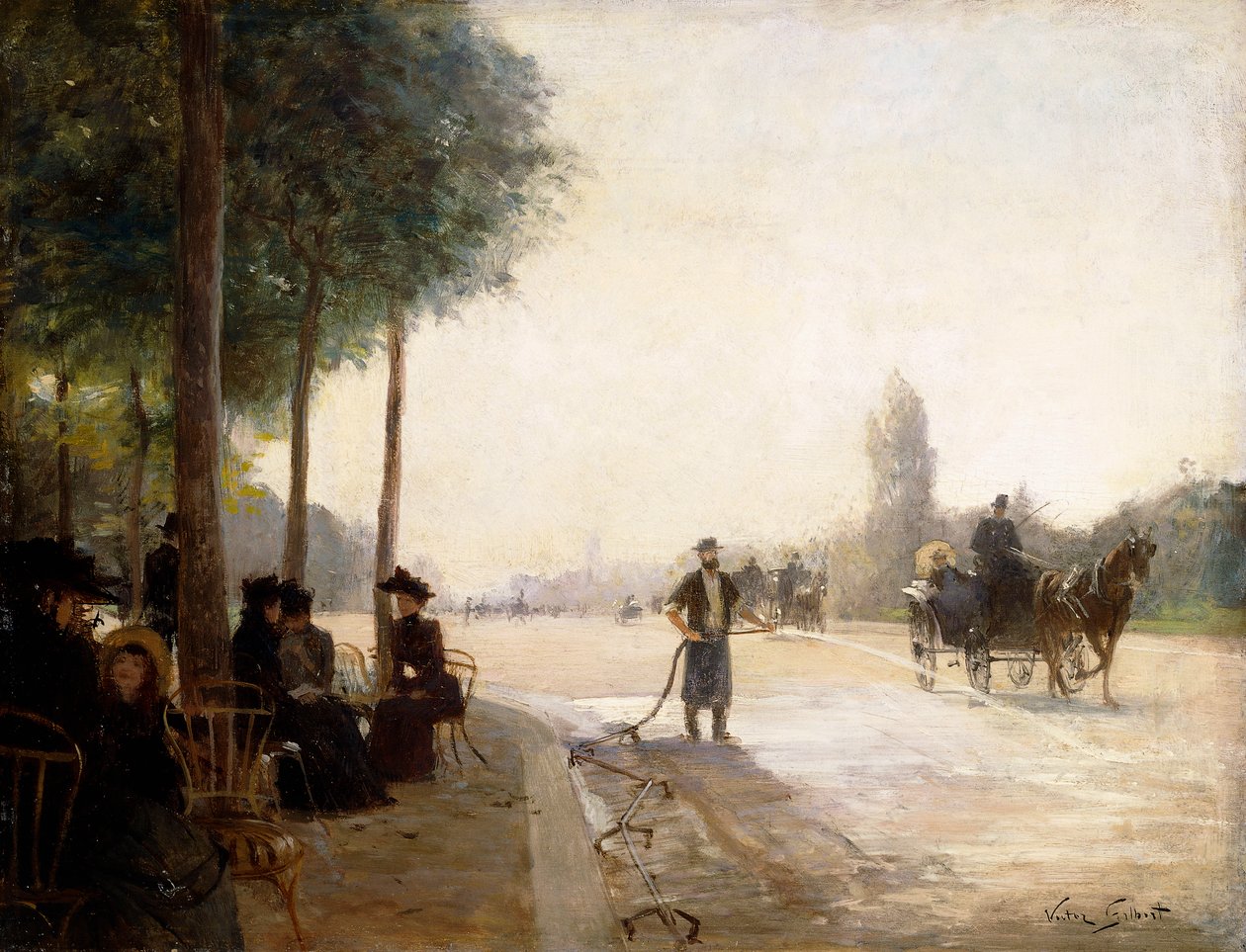 De Champs Elysees, Parijs door Victor Gabriel Gilbert