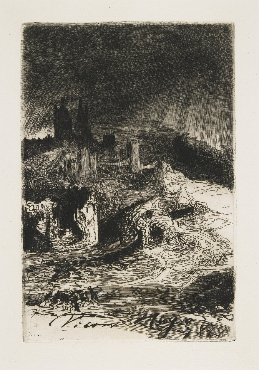 Landschap, 1868 door Victor Hugo
