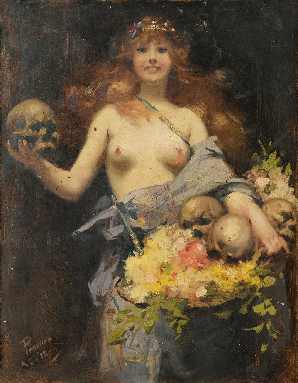 De bloemenverkoper door Victor Prouvé