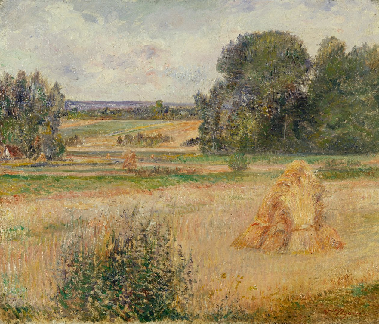 Landschap, Eragny door Victor Vignon