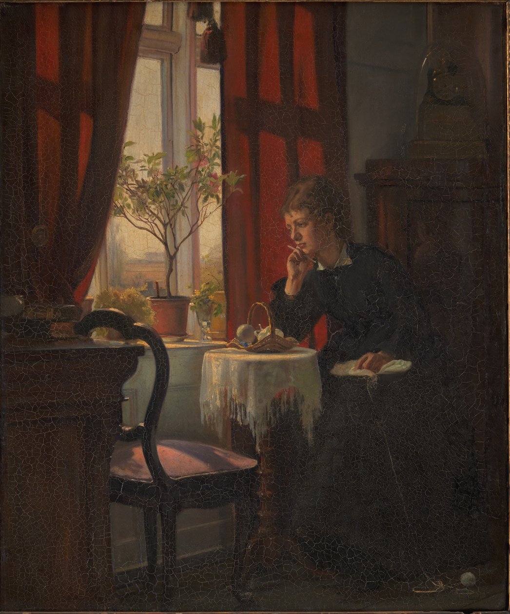 Helga Johansen, de zus van de kunstenaar door Viggo Johansen
