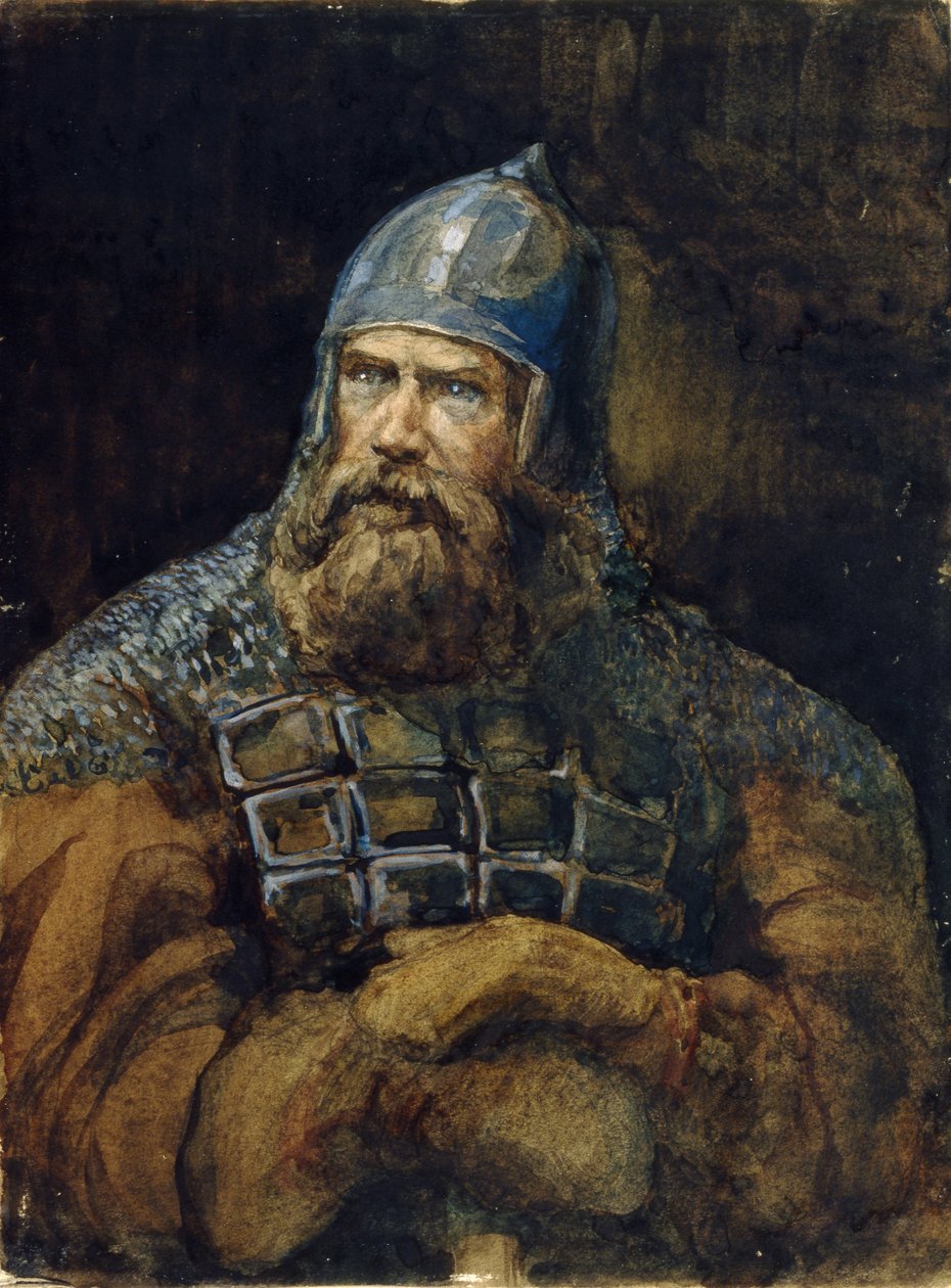Een ridder door Viktor Mikhaylovich Vasnetsov
