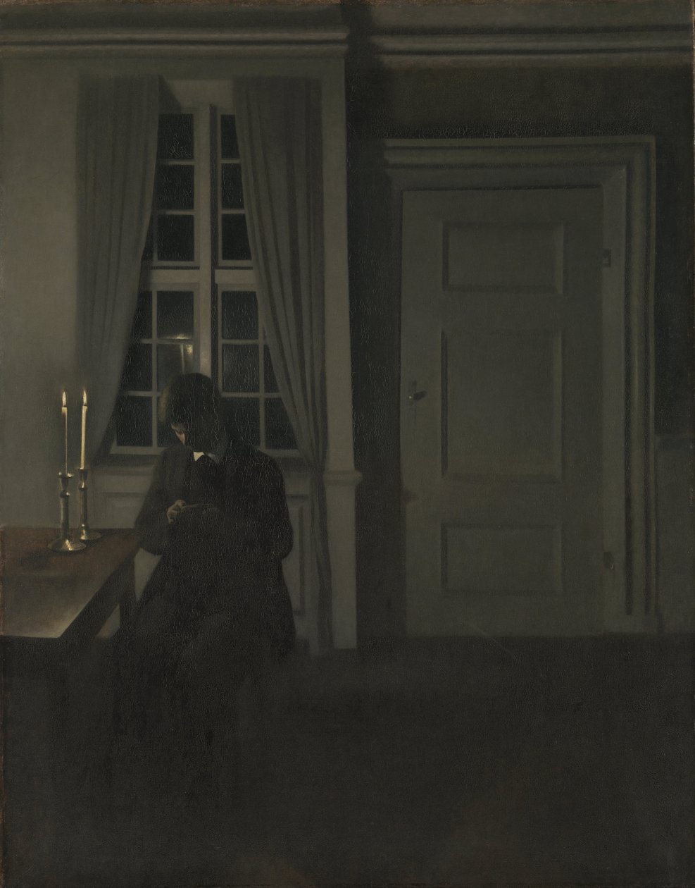 De muntenverzamelaar door Vilhelm Hammershøi