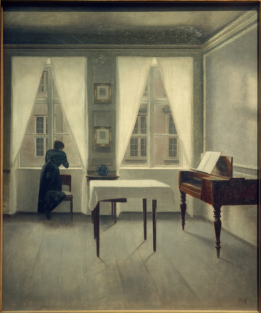Interieur, Strandgade 30 door Vilhelm Hammershoi