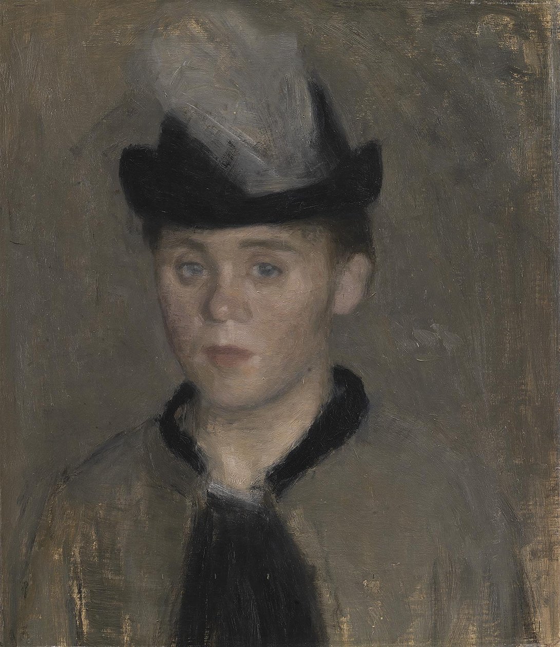 Ida Ilsted, de verloofde van de kunstenaar. Schets door Vilhelm Hammershøi