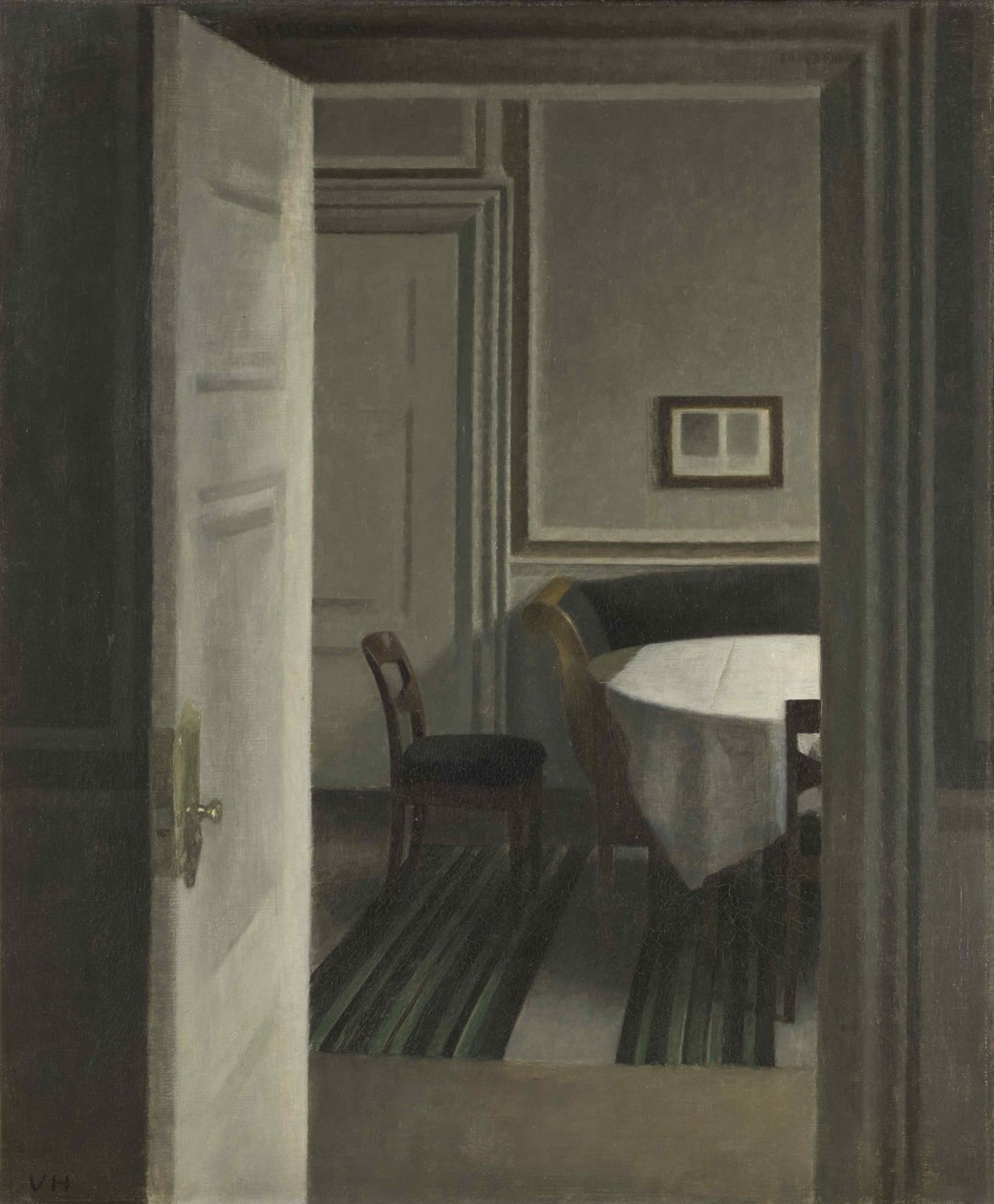 Interieur, Strandgade 30, 1904 door Vilhelm Hammershøi