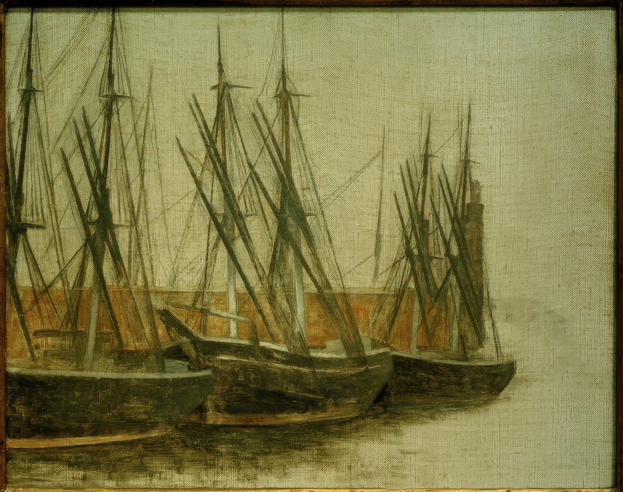 Christianshavns kanaal door Vilhelm Hammershoi