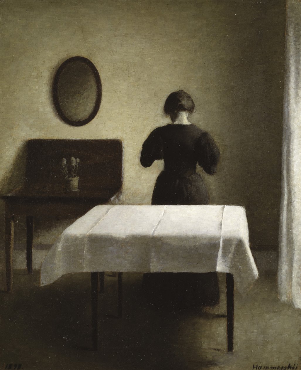 Interieur, 1898 door Vilhelm Hammershoi