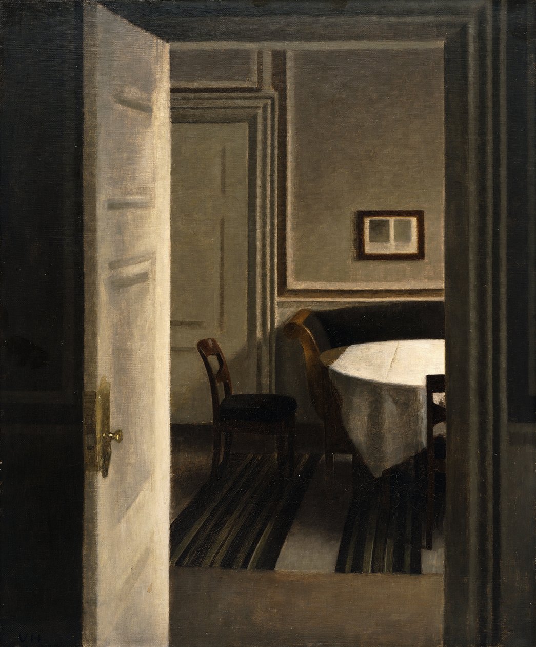 Interieur, Strandgade 30, 1904 door Vilhelm Hammershoi