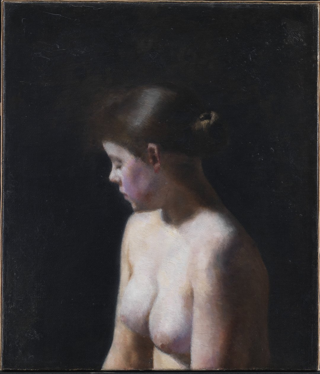 Naakt vrouwelijk model door Vilhelm Hammershoi
