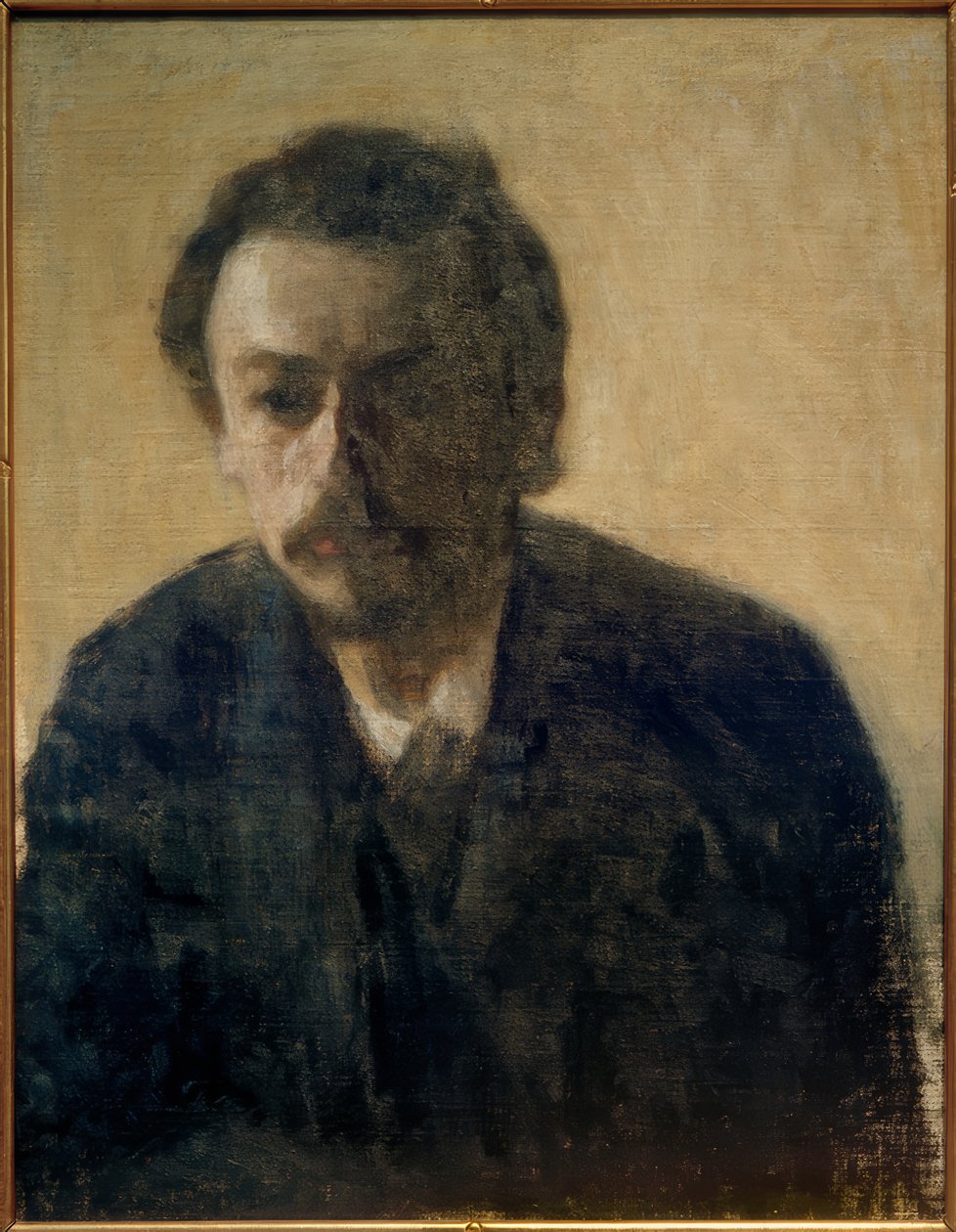 Zelfportret V. Hammershøi, 1891 door Vilhelm Hammershoi