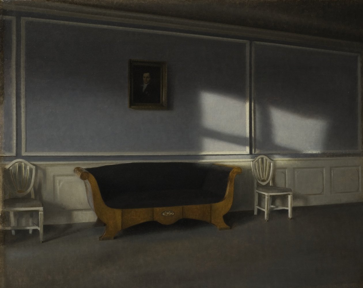 Zonneschijn in de Woonkamer III, ca. 1905 door Vilhelm Hammershoi