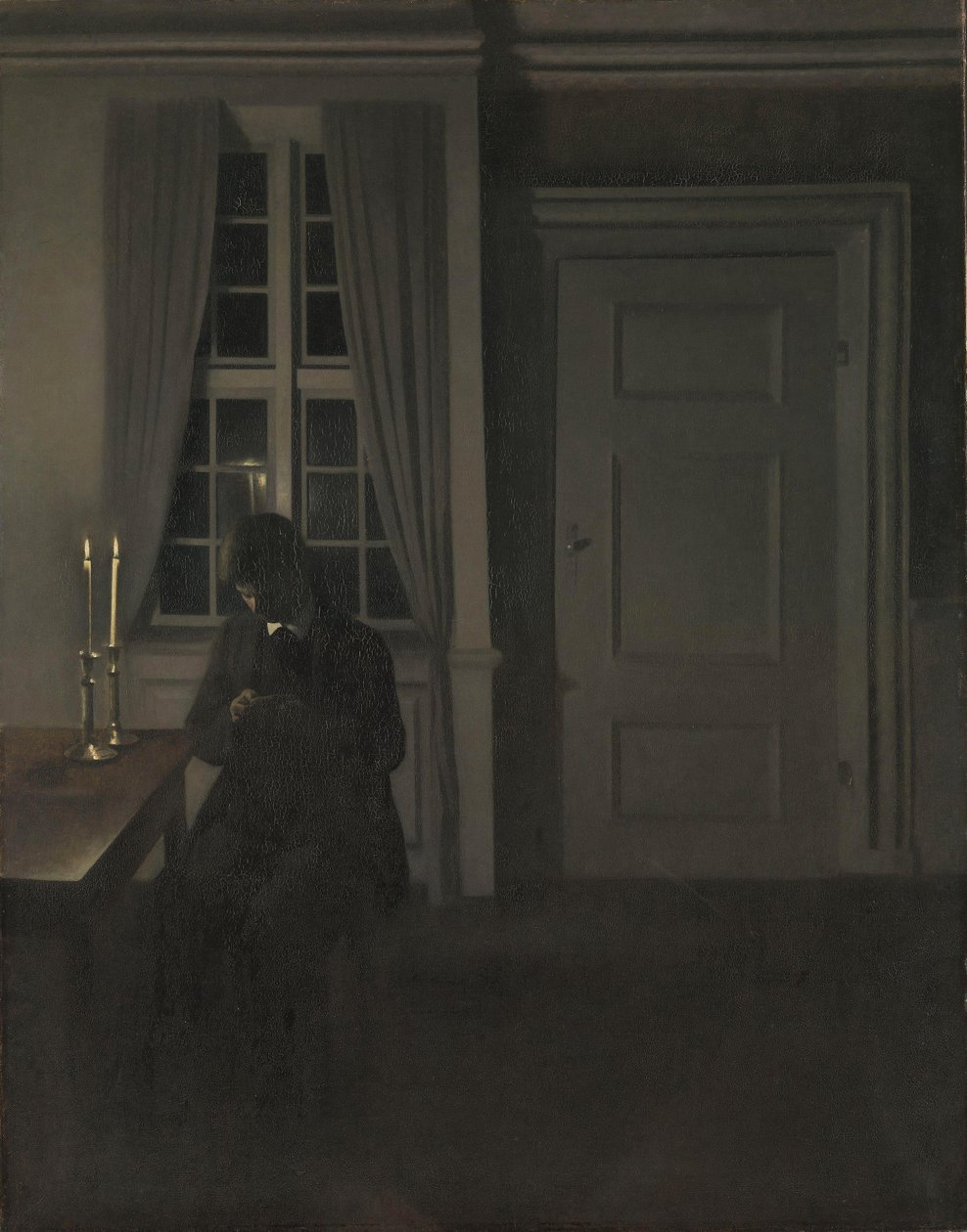 De muntenverzamelaar, 1904 door Vilhelm Hammershoi