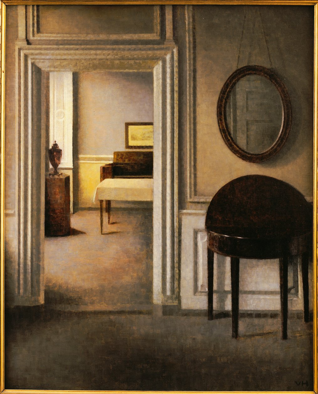 De Muziekkamer, 30 Strandgade door Vilhelm Hammershoi