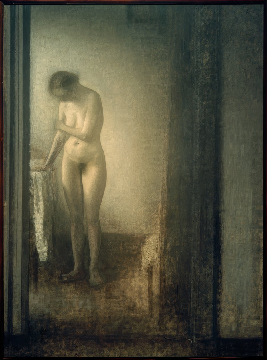 Vrouwelijk naakt, staand door Vilhelm Hammershoi