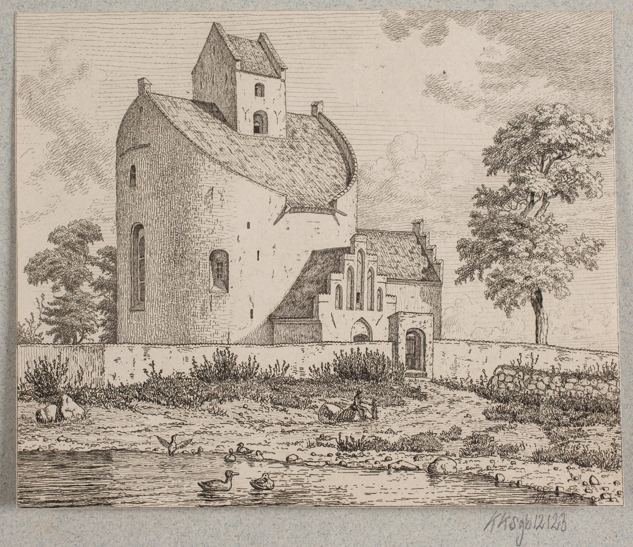 Kerk van Bjernede door Vilhelm Kyhn