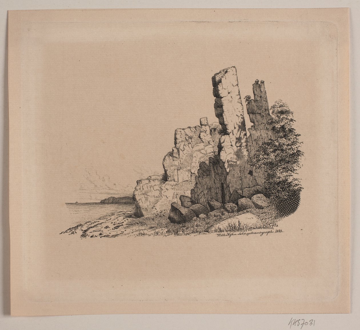 Rotskust van Bornholm door Vilhelm Kyhn