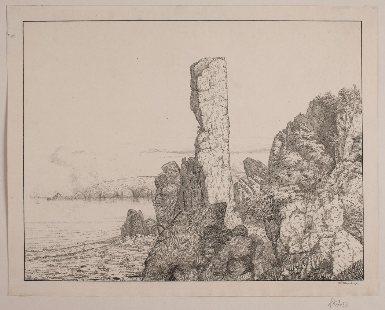 Rotskust op Bornholm door Vilhelm Kyhn