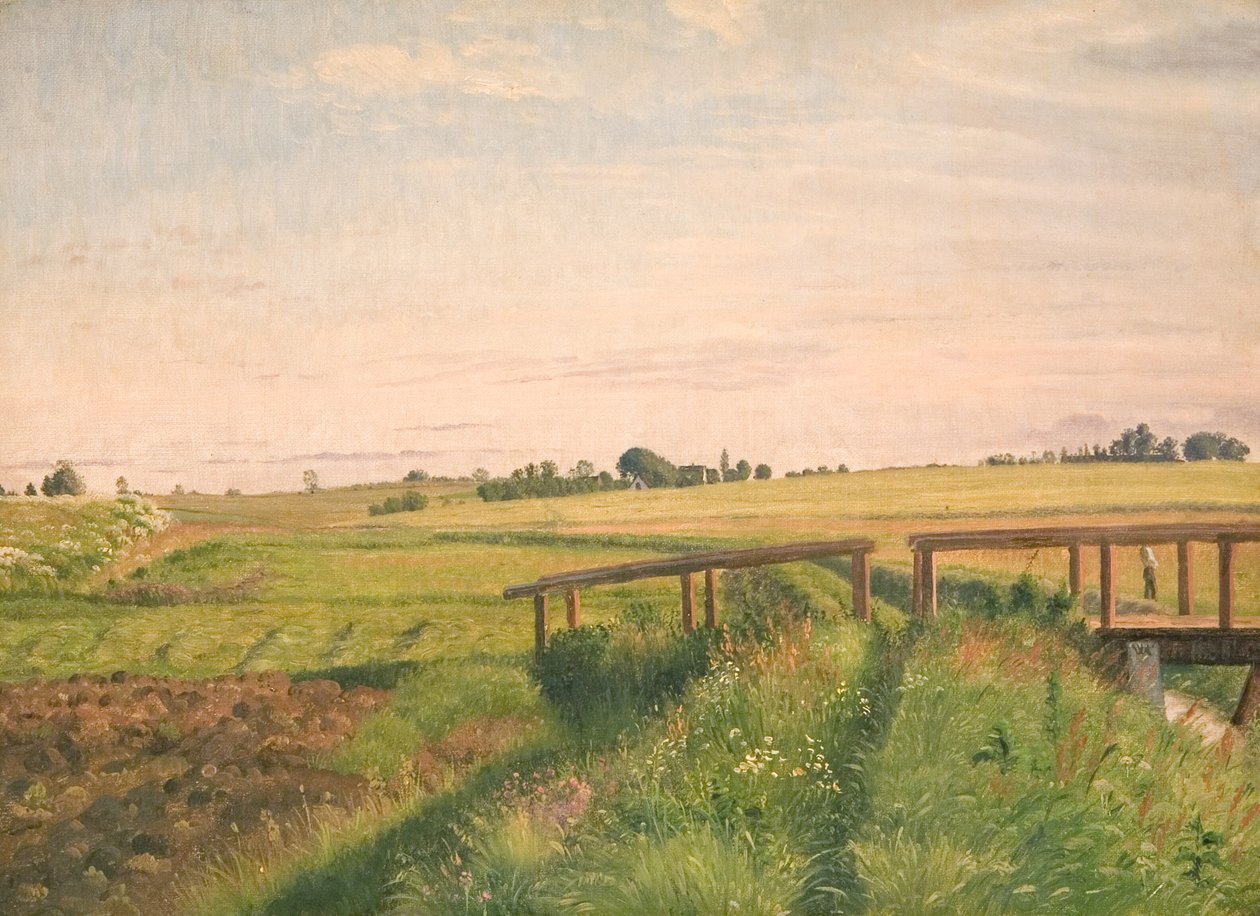 Landschap met een brug door Vilhelm Kyhn