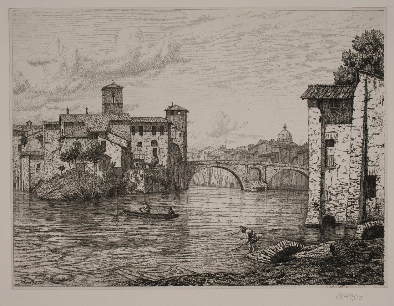 Partij bij Ponte Rotto in Rome door Vilhelm Kyhn