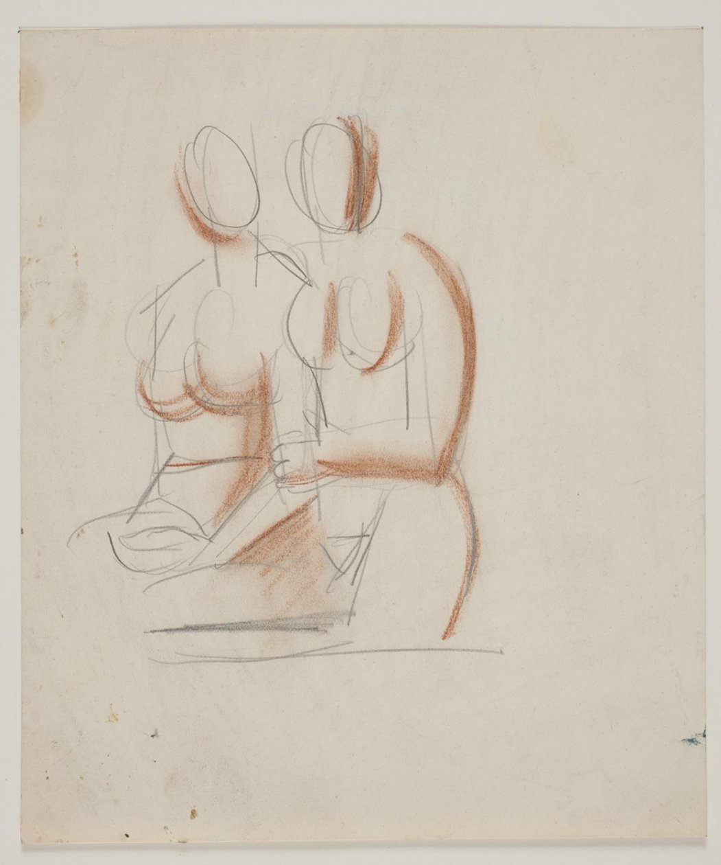 Compositiestudie met 2 Naakte Vrouwen door Vilhelm Lundstrøm