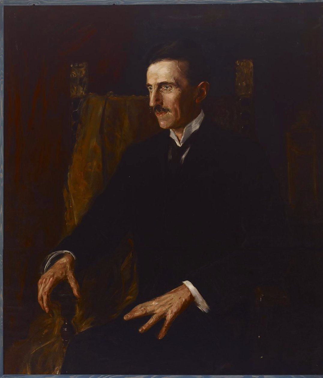 Blauw portret van Nikola Tesla, 1916 door Vilma Lwoff Parlaghy