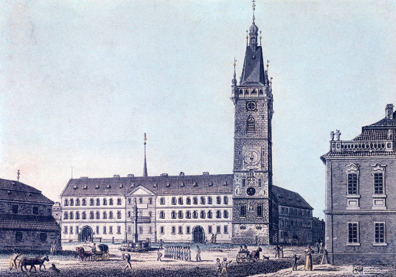 Nieuw stadhuis, c.1830 door Vincenc Morstadt