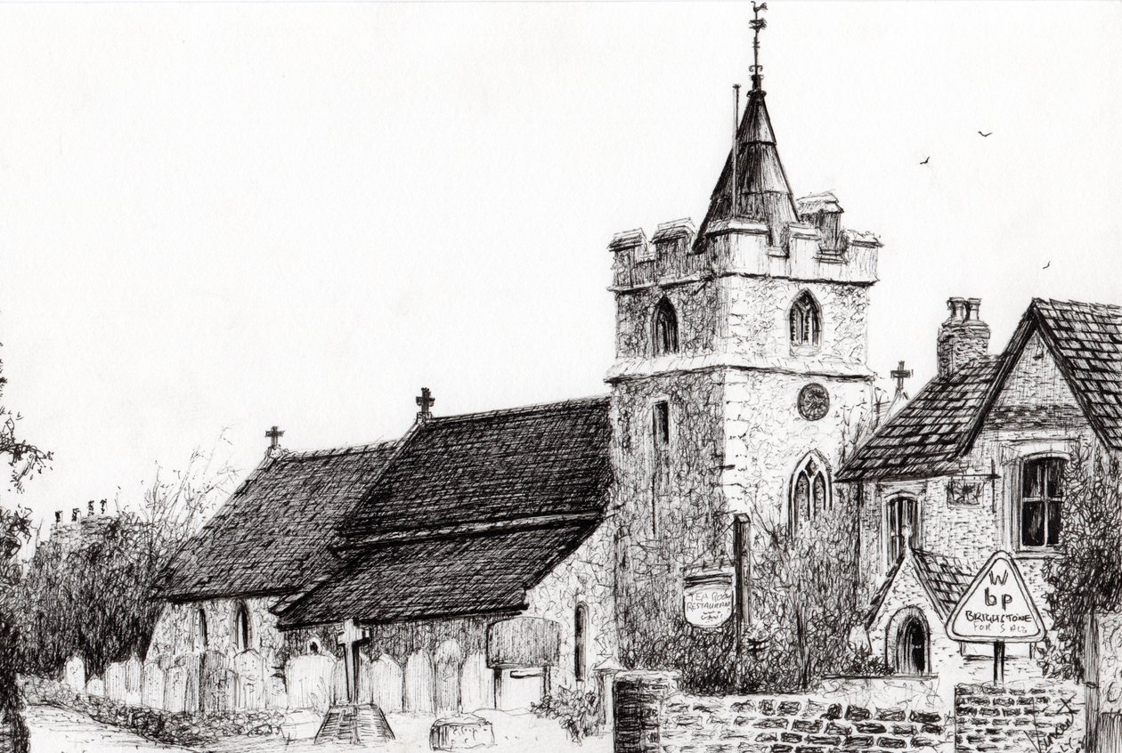 Brighstone Kerk I.O.W., 2008 door Vincent Alexander Booth