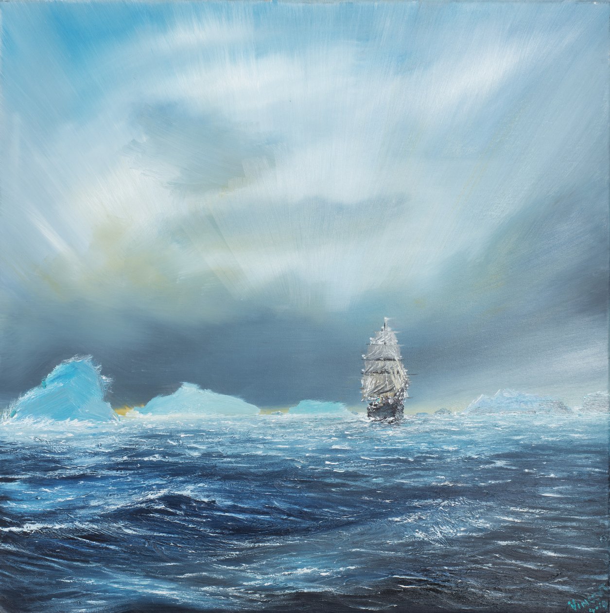 IJsdomein, Terra Nova passeert ijsbergen, 2014 door Vincent Alexander Booth