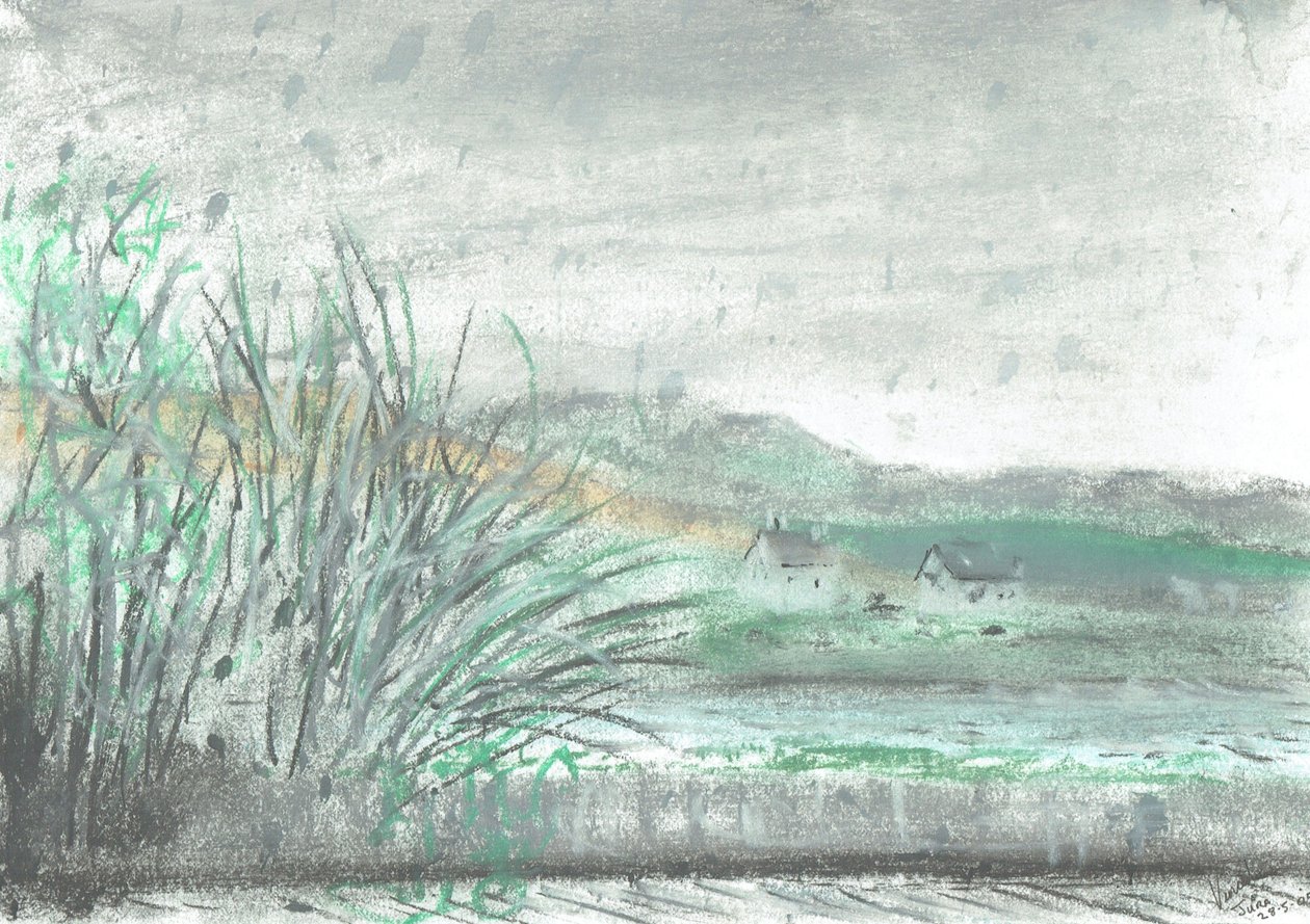 Isle of Jura in stortbui, 2005 door Vincent Alexander Booth