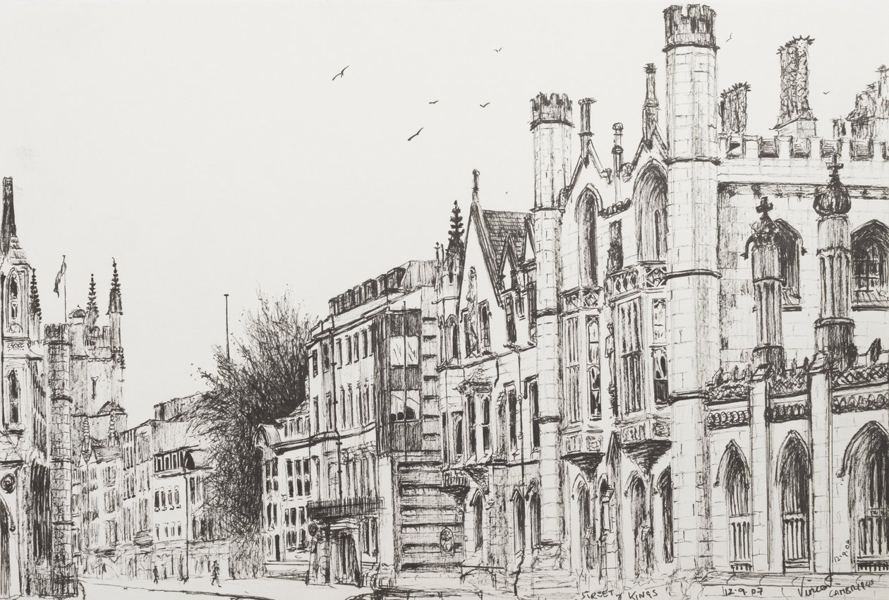 Kings College, Cambridge door Vincent Alexander Booth