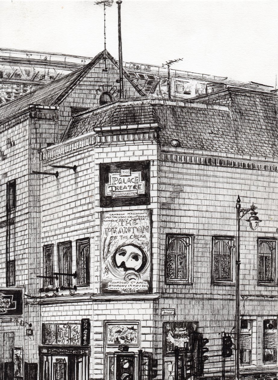 Palace Theatre Manchester door Vincent Alexander Booth