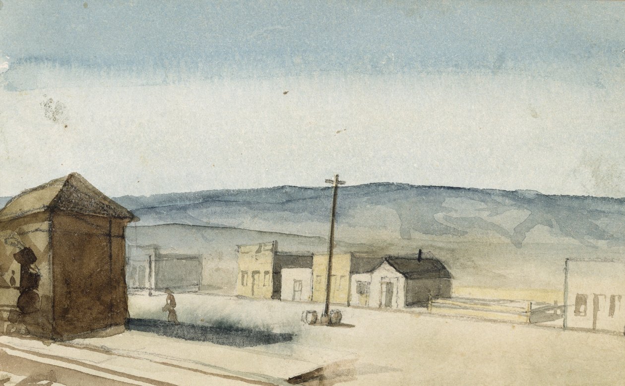 Station aan de Northern Pacific Railroad, Idaho Terr., 1869-71 door Vincent Colyer