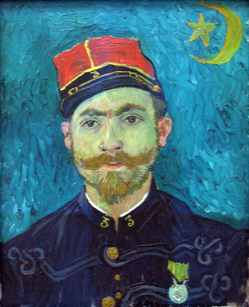De Minnaar (Portret van Luitenant Milliet) door Vincent van Gogh