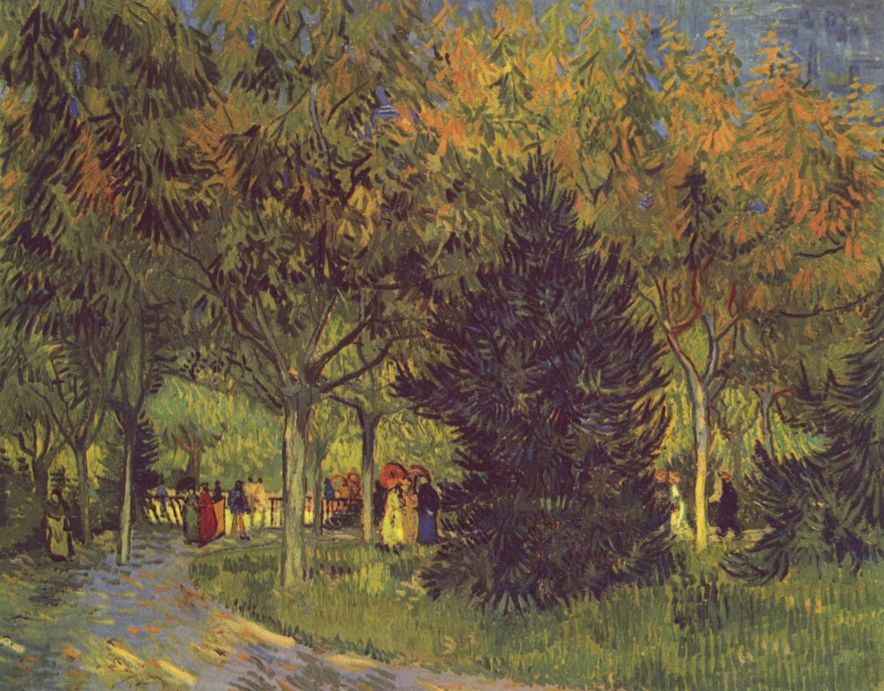 Laan in het park door Vincent van Gogh